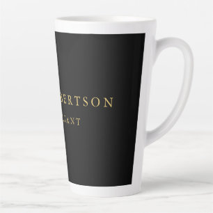 Black Gold Colors Professional Trendy Minimalist Latte Mug