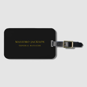 Black Gold Colors Professional Trendy Minimalist Luggage Tag