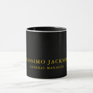 Black Gold Colors Professional Trendy Minimalist Mug