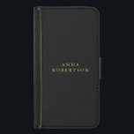 Black Gold Colors Professional Trendy Minimalist Samsung Galaxy S5 Wallet Case<br><div class="desc">This template can be customized to meet all professional occupations.</div>