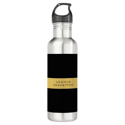 Black Gold Colors Professional Trendy Minimalist Stainless Steel Water Bottle