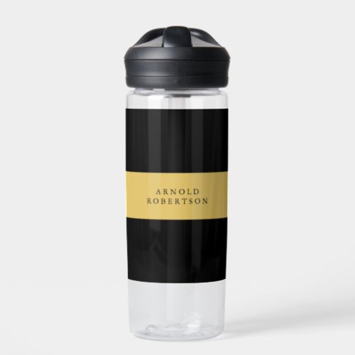 Black Gold Colors Professional Trendy Minimalist Water Bottle