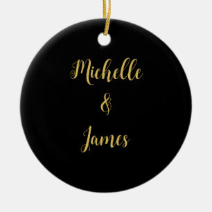 Black & Gold Colors Professional Trendy Modern Ceramic Ornament