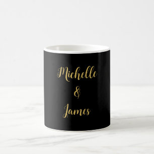 Black & Gold Colors Professional Trendy Modern Coffee Mug
