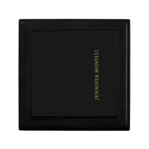 Black Gold Colors Professional Trendy Modern Plain Gift Box