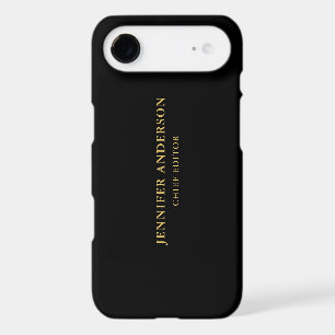 Black Gold Colors Professional Trendy Modern Plain iPhone 17 Air Case