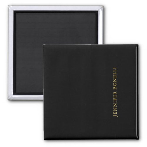 Black Gold Colors Professional Trendy Modern Plain Magnet