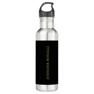 Black Gold Colors Professional Trendy Modern Plain Stainless Steel Water Bottle