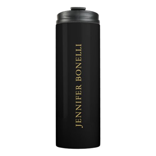 Black Gold Colors Professional Trendy Modern Plain Thermal Tumbler