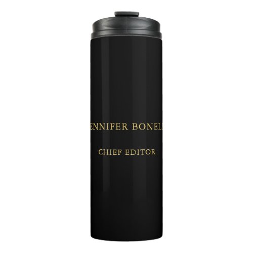 Black Gold Colors Professional Trendy Modern Plain Thermal Tumbler