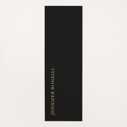 Black Gold Colors Professional Trendy Modern Plain Yoga Mat