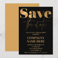 Black Gold Company Christmas Party Save the date
