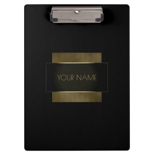 Black Gold Conceptual Minimal Name Geometry Clipboard