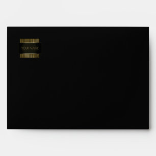 Black Gold Conceptual Minimal Name Luxury Branding Envelope