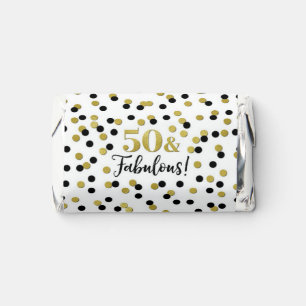 Black Gold Confetti 50 and Fabulous Birthday Hershey's Miniatures