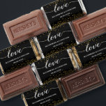 Black gold Confetti 50th anniversary Love Favor<br><div class="desc">Commemorate a half-century of love and commitment with the Black Gold Confetti 50th Wedding Anniversary Favor Mini Chocolates. These personalized mini chocolates not only add a touch of sophistication to your celebration but also convey your gratitude to those who have been a part of your enduring journey. Featuring the word...</div>