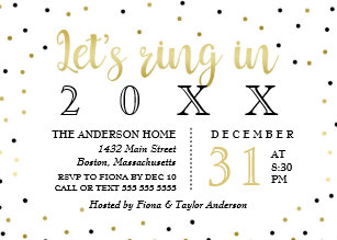new year party invitations zazzle