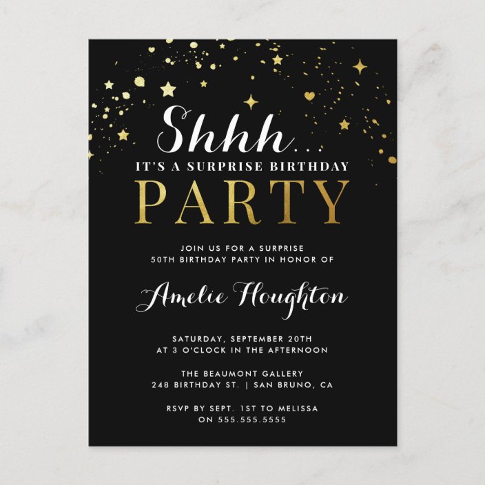 surprise party invitations