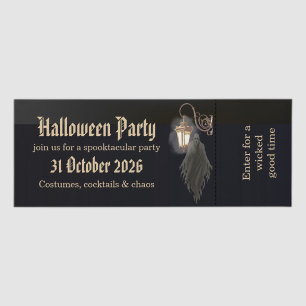 Black Gold Corporate Your Logo Halloween Party Raffle Tickets
