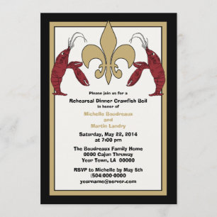 Black Gold Crawfish Boil Event II Invitations