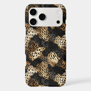 Black Gold Cream Leopard Animal Print   iPhone 17 Pro Max Case
