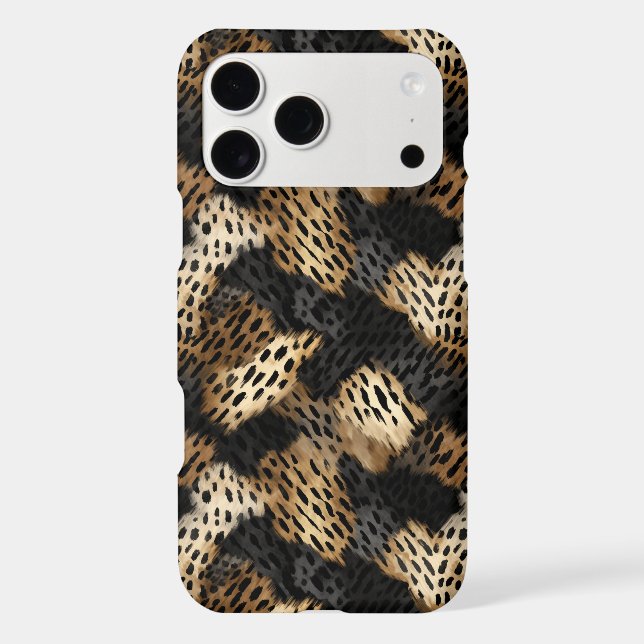Black Gold Cream Leopard Animal Print   Case-Mate iPhone Case (Back)