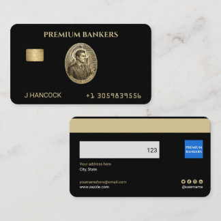 Black Gold Credit Card Style Business Card