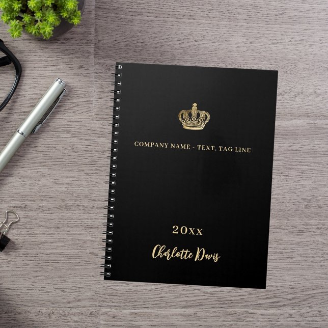 Black gold crown name year business notebook (Creator Uploaded)