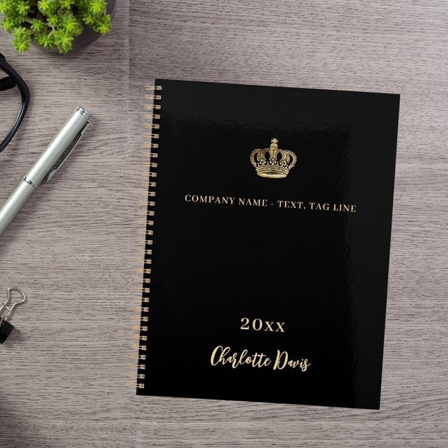 Black gold crown name year business planner (Creator Uploaded)