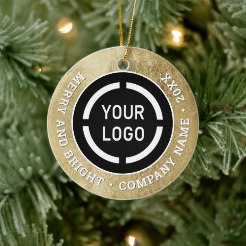 Black  gold custom business ornaments with logo