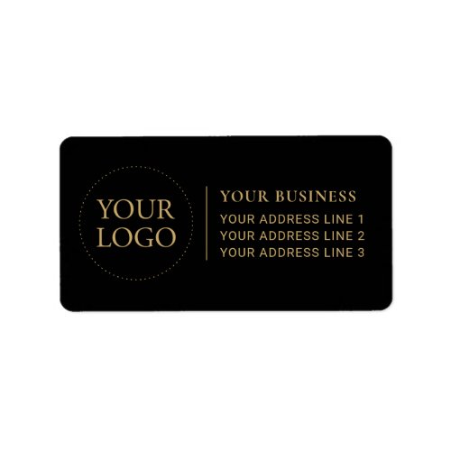 Black  Gold  Custom Corporate Business Logo  Label