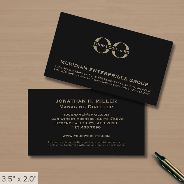 Black Gold Custom Logo Business Card (Creator Uploaded)