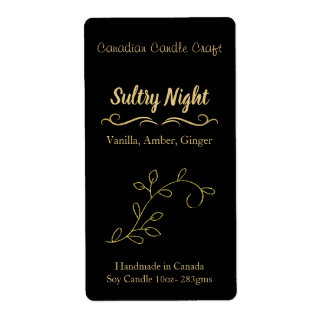 Black & Gold Custom Product Label