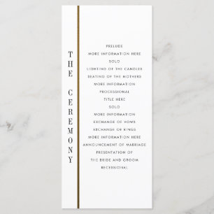 Black & Gold Custom Wedding Program