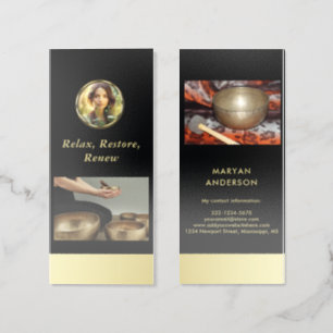 Black & gold design, Logo or Photo, price list Brochure