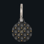 Black Gold Diamond Pet ID Tag with Custom Name<br><div class="desc">Pet ID Tags with Elegant Black Gold Diamond Tufted Luxury Your Name Custom Personalized Pet ID Tag / Gift - Add Your Name / Text - Make Your Special Gift ! Resize and move or remove / add text / elements with Customization tool. Choose fonts / color / size !...</div>