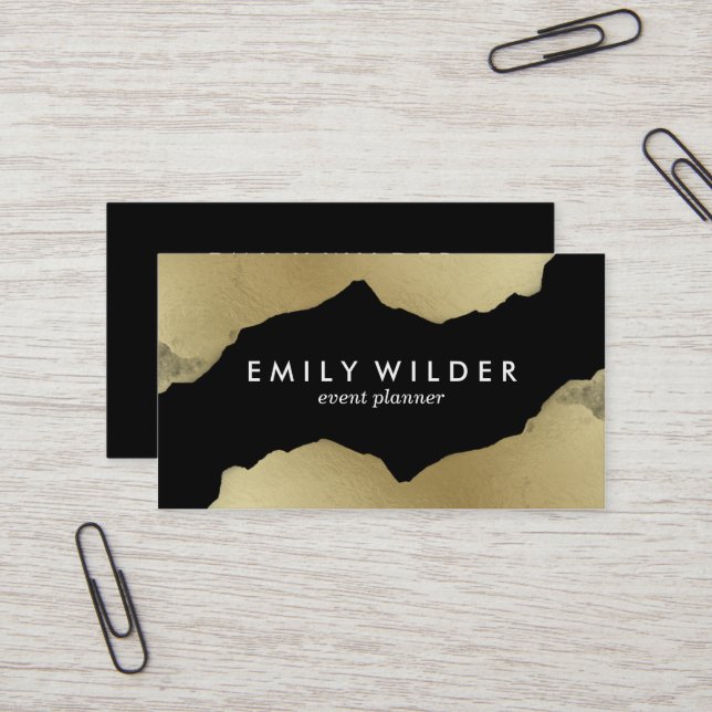 Black Gold Dipped | Business Card (Front/Back In Situ)