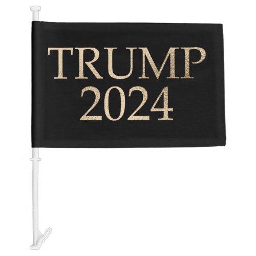 Black Gold Donald Trump 2024 Car Flag