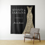 Black Gold Dress Seventy & Fabulous 70th Birthday Tapestry<br><div class="desc">Black Gold Dress Seventy & Fabulous 70th Birthday Party Welcome Sign Tapestry

See matching collection in Niche and Nest Store</div>