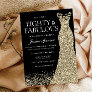 Black Gold Dress Seventy & Fabulous 80th Birthday Invitation