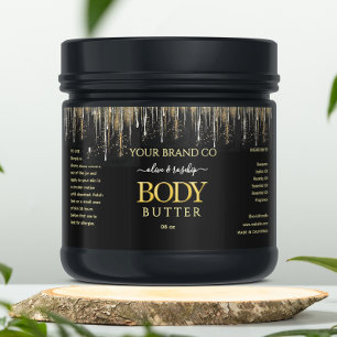  Black GOLD DRIP Body Butter Label