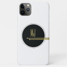 Black Gold Drummer Monogram