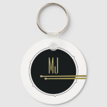 Black Gold Drummer Monogram