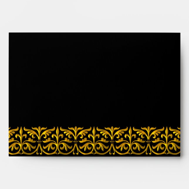 Black & Gold Edges Envelope (Front)