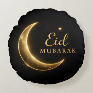 Black & Gold Eid Mubarak Decorative Pillow – Ramad