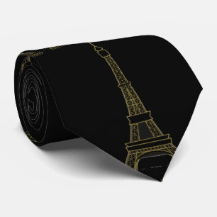 Black & Gold Eiffel Tower Tie