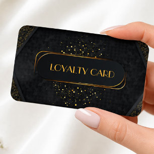 Black & Gold Elegant Customer Reward Punch Loyalty Card