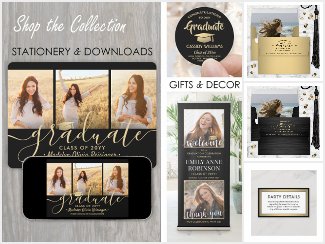 Black & Gold Elegant Graduation Celebration