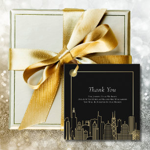 Black Gold Elegant Las Vegas Destination Wedding Favor Tags