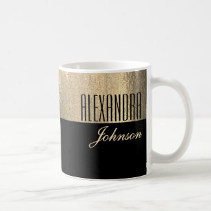 Black Gold Elegant Name Coffee Mug